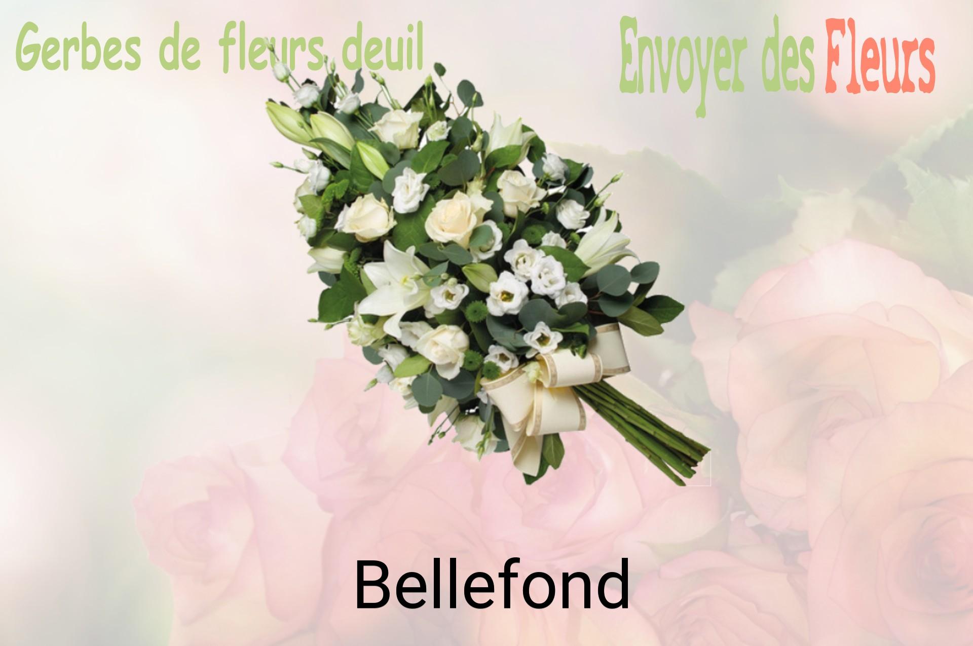 Gerbe de fleurs de deuil livrée à Bellefond